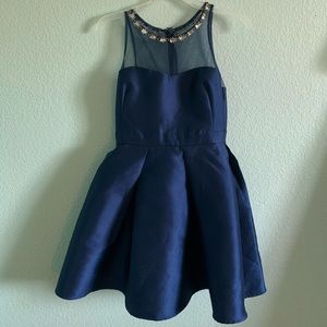 Royal Blue Dress with Mockneck